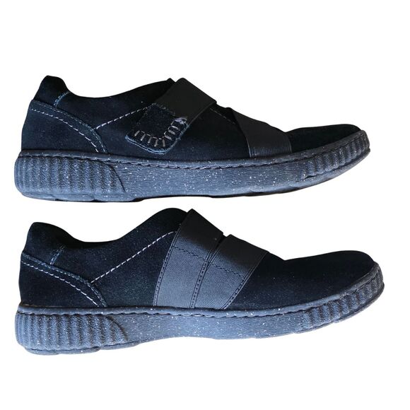 Clarks Caroline Holly Black Suede Slip-On Comfort Loafer Flats Size 9 - Picture 7 of 16